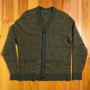 Todd Snyder Merino Alpaca Wool Cardigan Sweater Green Large